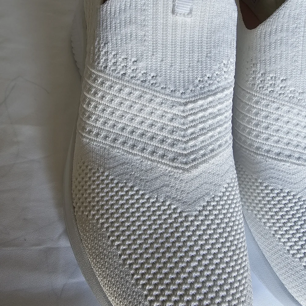 Skechers Women's White Slip-On Sneakers - Picture 3 of 16